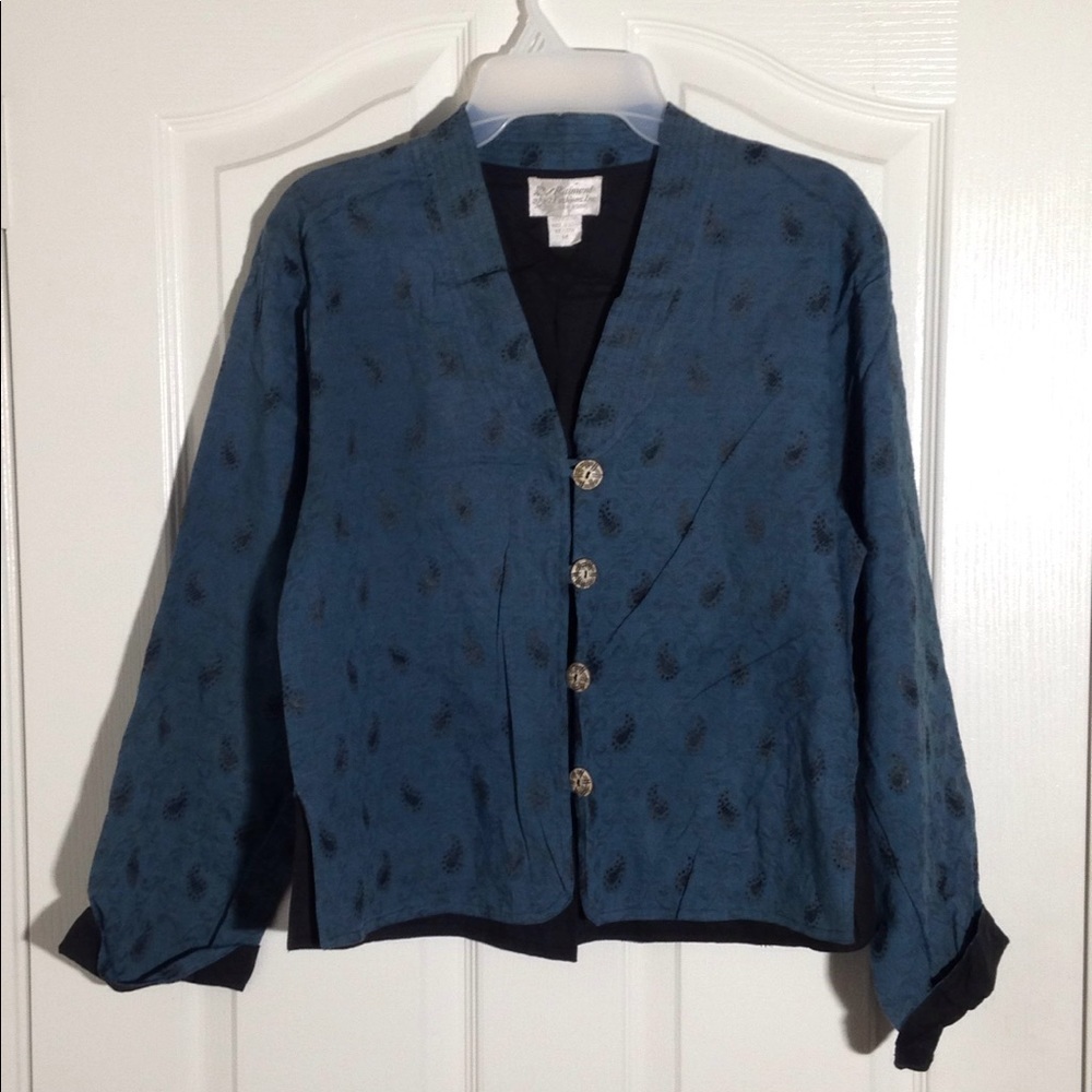 FINAL MARKDOWN Ladies' Print-on-Print Lined Jacket medium nwot